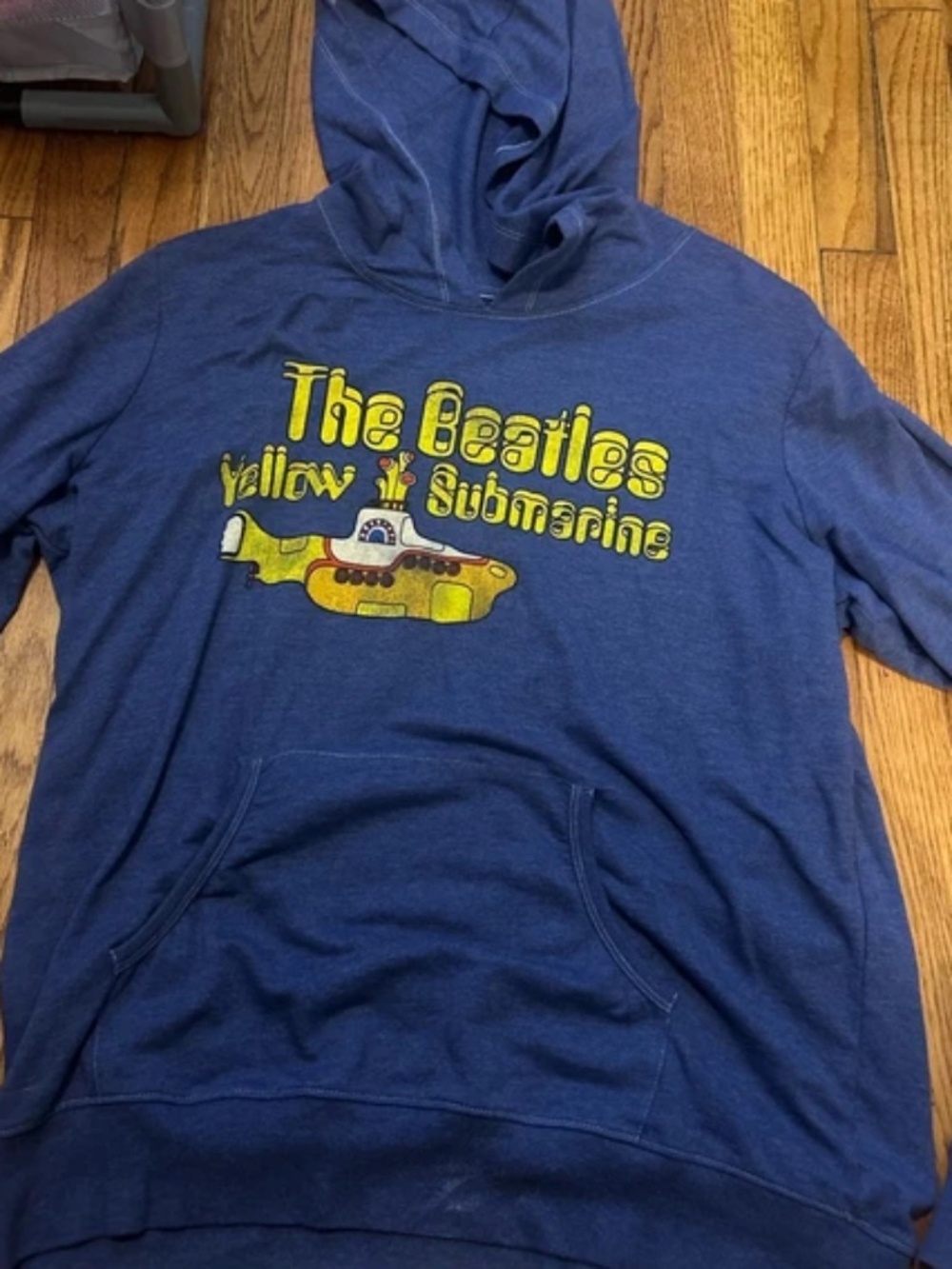 The Beatles Yellow Submarine 2XL Hoodie Blue Hooded Sweatshirt Long Sleeve